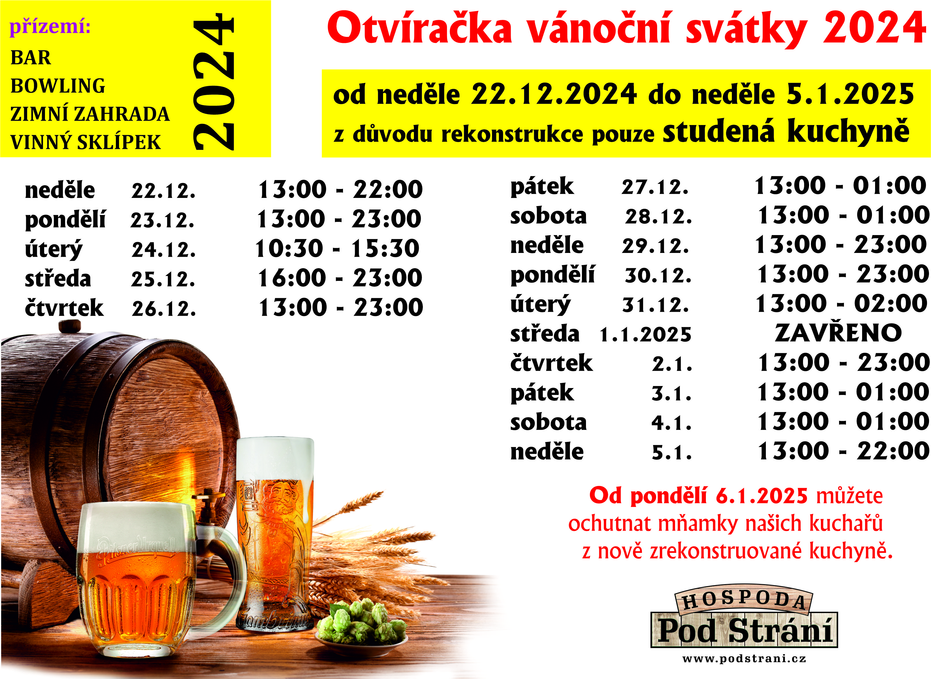 Otvíračka 22.12.2024-5.1.2025